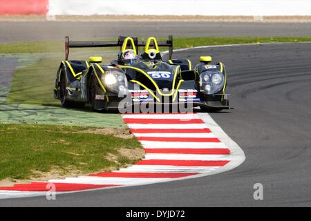 Silverstone, UK. Xix Apr, 2014. Larbre Competition Morgan-Judd guidato da Jacques Nicolet e Keiko Ihara durante il primo round dell'European Le Mans Series da Silverstone. Credito: Azione Sport Plus/Alamy Live News Foto Stock