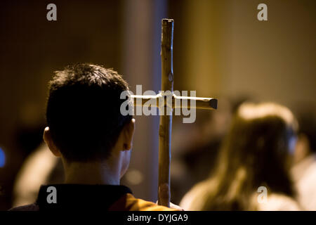 Processione del Venerdì Santo, Pasqua, Alzira, Valencia, Spagna, Europa Foto Stock