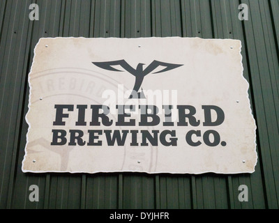 Firebird Brewing Company cartello, Rudgwick, West Sussex. Foto Stock