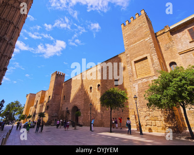 Palau de la Almudaina - Palazzo a Palma di Maiorca, isole Baleari, Spagna Foto Stock