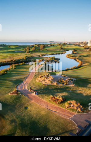 Dawn al pittoresco Wollongong Golf sulla costa di Australia. Foto Stock