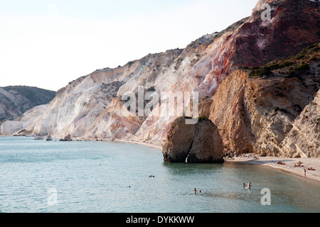 Firiplaka beach, isola di Milos, Cicladi Grecia, Europa Foto Stock