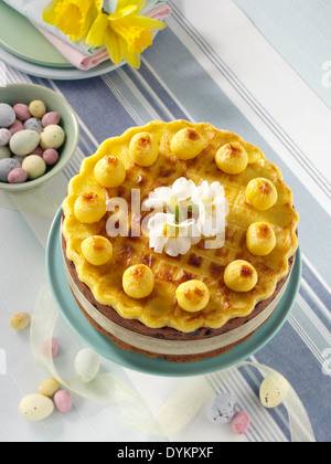 Torta di Simnel Foto Stock