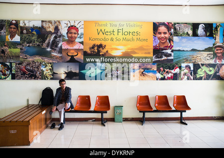 Aeroporto, Labuan Bajo, sull isola di Flores, Indonesia, sud-est asiatico Foto Stock