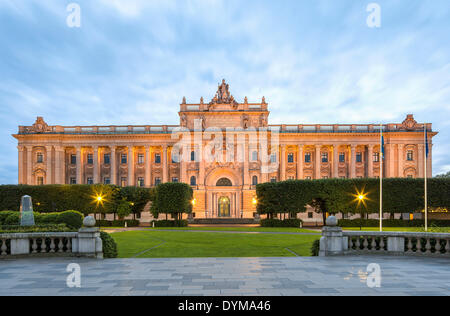 Parlamento svedese House, Riksdagshuset, isola di Santo Spirito, Helgeandsholmen, Stoccolma, contea di Stoccolma o di Stoccolma Foto Stock