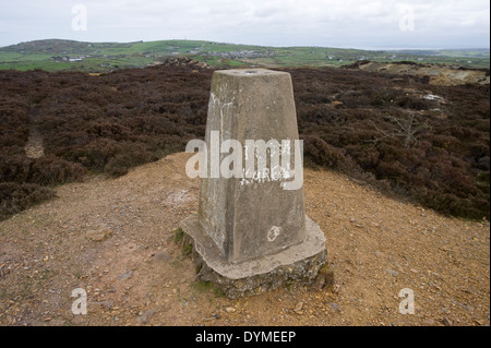 Il punto di innesco a Parys montagna miniera di rame nei pressi di Amlwch su Anglesey North Wales UK Foto Stock