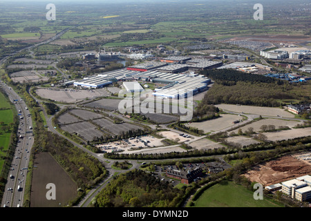 Vista aerea della terra attorno a junction 6 dell'autostrada M42 compreso il NEC Foto Stock