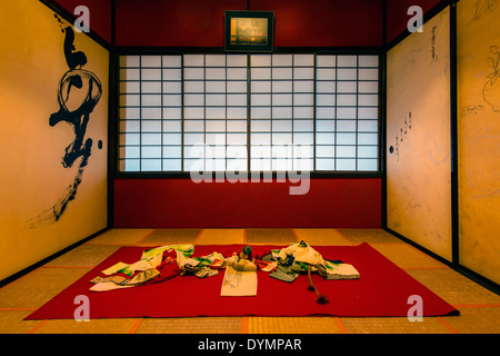 Kaikaro geisha house degli inizi del XIX secolo si trova nel Higashi Chayagai district, Kanazawa, Ishikawa Prefettura, Giappone Foto Stock