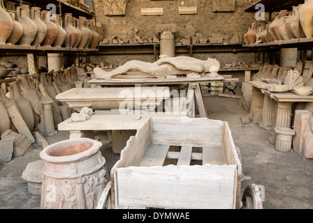 Le rovine della città romana di Pompei, Italia Foto Stock