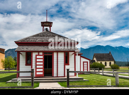 School House, Fort Steele Heritage Town, East Kootenay Regione, British Columbia, Canada Foto Stock