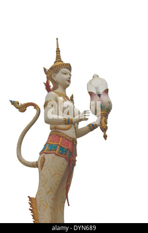 Arte tradizionale lampione isolato su sfondo bianco Foto Stock