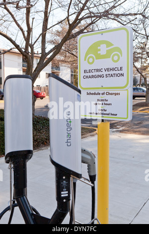 Commerciale veicolo elettrico stazione di carica - Virginia STATI UNITI D'AMERICA Foto Stock