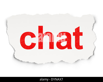 Web design concept: Chat su sfondo della carta Foto Stock