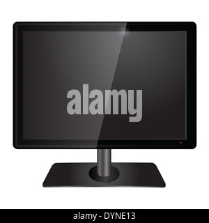 Illustrazione colorata con tv lcd monitor su uno sfondo bianco per il vostro design Foto Stock