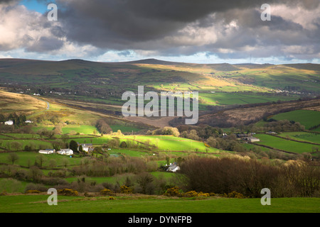 Dartmoor; vista dal Brent Tor; Devon, Regno Unito Foto Stock