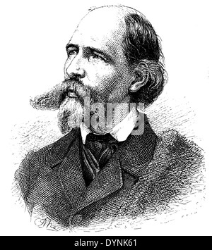 Emanuel von Geibel (nato il 17 ottobre 1815, deceduto il 6 aprile 1884) Foto Stock