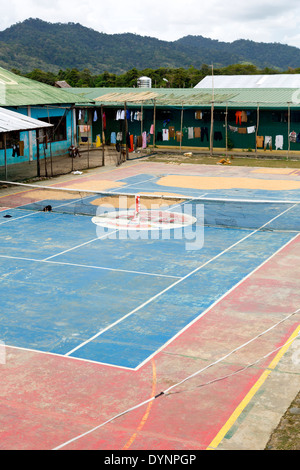 Il cortile della prigione Iwahig e penali in Fattoria Puerto Princesa, PALAWAN FILIPPINE Foto Stock