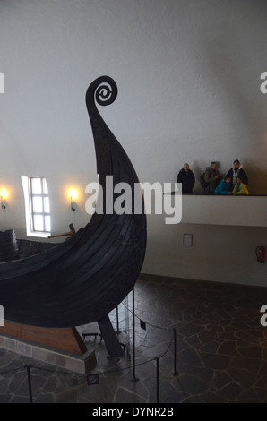 Originale nave vichinga presso il Museo delle Navi Vichinghe Oslo Norvegia Foto Stock