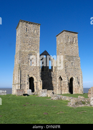 St Marys Chiesa, Reculver, Kent, Marzo 2014 Foto Stock