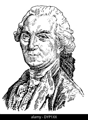 Georges-Louis Leclerc, Comte de Buffon (1707-1788), il naturalista francese, matematico, cosmologist, encyclopedician Foto Stock