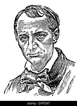Charles Baudelaire (1821-1867), poeta francese, illustrazione da enciclopedia sovietica, 1927 Foto Stock