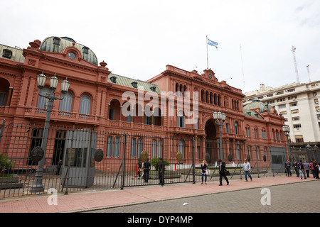 La casa rosada la casa rosa ufficio del presidente della Nazione Argentina Buenos Aires Argentina Foto Stock