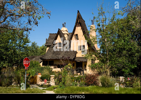 La casa della strega in Beverly Hills, in California Foto Stock