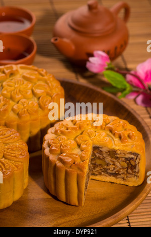 Cinese tradizionale mooncake in festival Foto Stock