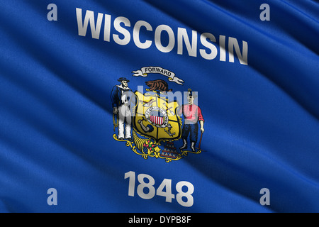 Noi Bandiera dello stato del Wisconsin Foto Stock