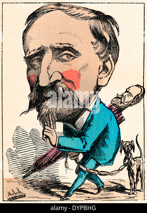 Henri Eugène Philippe Luigi d'Orléans, duc d'Aumale, 1822-1897, un uomo politico francese, caricatura politica, 1882, da Alphonse Hec Foto Stock