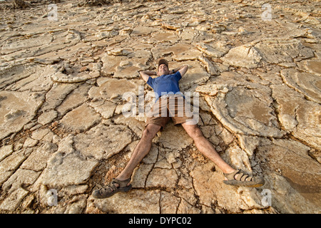 Formazioni di sale nella depressione di Danakil, Etiopia Foto Stock