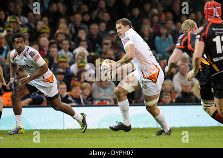 Rabodirect Pro 12 - il giorno del giudizio al Millennium Stadium di Cardiff - Asprì v Dragons Rugby. Foto Stock