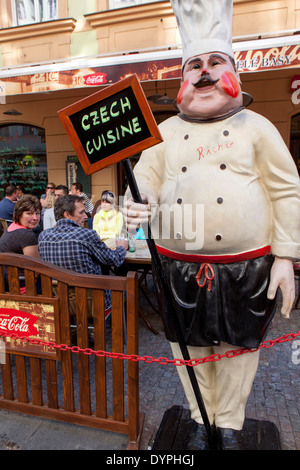 Ristorante Czech Cuisine Prague, via Na Mustku vicino a Piazza Venceslao, Praga Repubblica Ceca Foto Stock