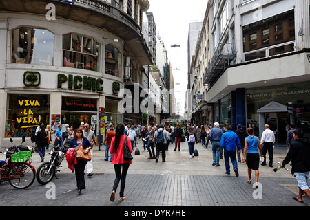Zona dello shopping di Calle Florida street downtown Buenos Aires Argentina Foto Stock