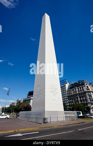 Obelisco di Plaza de la Republica Buenos Aires Argentina Foto Stock
