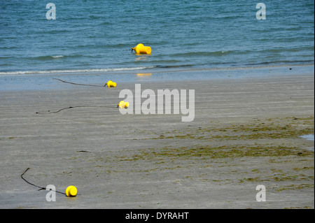 Binic beach a bassa marea,vicino Saint-Brieuc,Cotes-d'Armor,Bretagne,Brittany,Francia Foto Stock