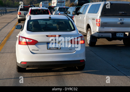 Automobili bloccato in arrestato il traffico autostradale. Foto Stock