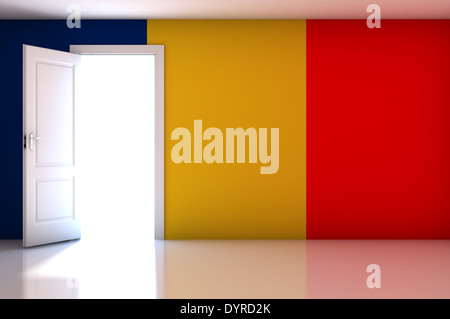 flag nazione di rendering 3d sulla parete Foto Stock