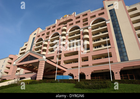 L'hotel Majestic sulla spiaggia Sunny Beach in Bulgaria. Foto Stock