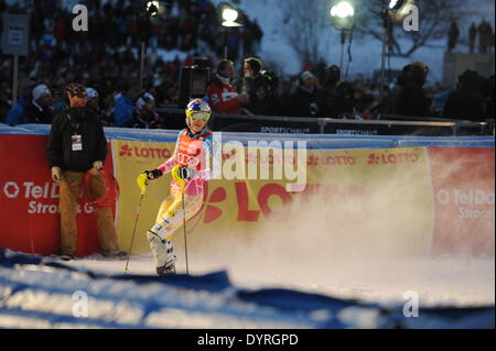 Lindsey Vonn alla FIS Coppa del Mondo di sci alpino a Monaco di Baviera, 2011 Foto Stock