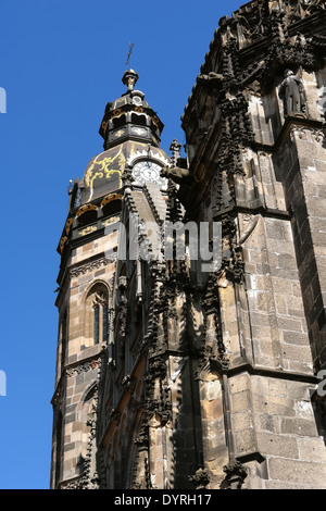 La cattedrale e la torre a Kosice sità, Slovacchia. Foto Stock