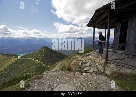 Padiglione sul vertice di Herzogstand, 2011 Foto Stock