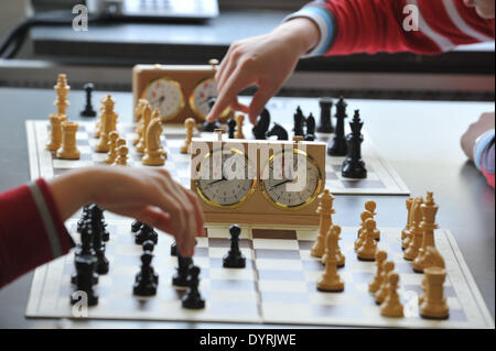 Torneo di scacchi della Fondazione Pfennigparade a Monaco di Baviera, 2012 Foto Stock