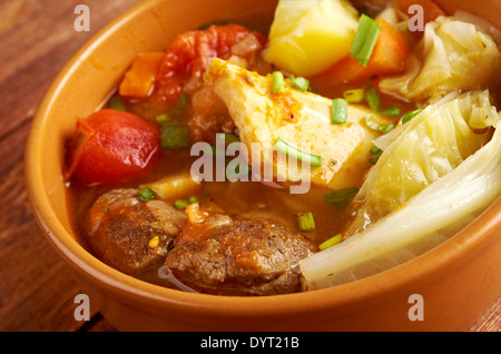 Caldo де Res - Messicano tradizionale zuppa di carne di manzo Foto Stock