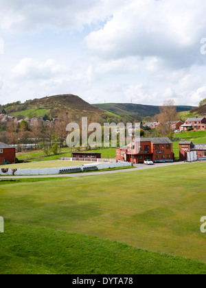 "Delph e Dobcross Cricket Club, Saddleworth, Greater Manchester, Regno Unito. Foto Stock