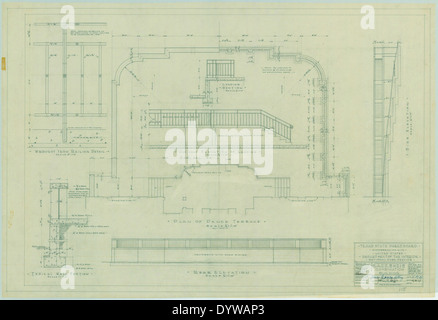 L'immagine mostra una scena storica al Mackenzie State Park in Texas, dove i membri del Civilian Conservation Corps (CCC) hanno contribuito allo sviluppo del parco durante gli anni '1930 Il CCC giocò un ruolo chiave nella formazione dei parchi statali statunitensi durante la grande depressione. Foto Stock
