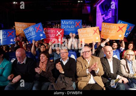 Amburgo, Germania, la campagna elettorale per le elezioni europee con Martin Schulz, SPD Foto Stock