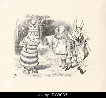 John Tenniel (1820-1914) illustrazione da Lewis Carroll 'Attraverso l' Looking-Glass pubblicato nel 1871. Panino di prosciutto chiunque? Foto Stock