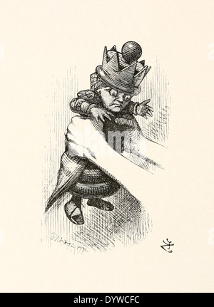 John Tenniel (1820-1914) illustrazione da Lewis Carroll 'Attraverso l' Looking-Glass pubblicato nel 1871. Scuote Red Queen Foto Stock