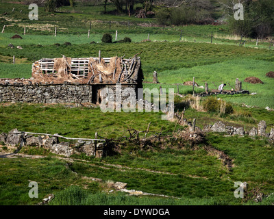 Scena rurale nel villaggio di Castanheira Arizcun Geopark, Portogallo Foto Stock